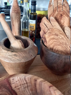 Pestles And Mortars Olive Wood